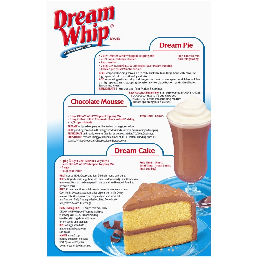 slide 5 of 6, Cool Whip Dream Whip Whipped Topping Mix, 5.2 oz Box, 5.2 oz