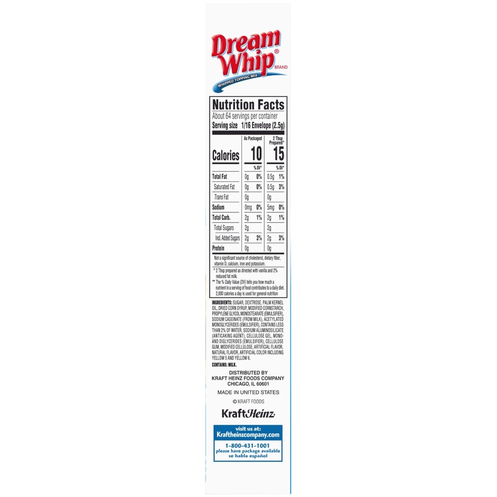 slide 2 of 6, Cool Whip Dream Whip Whipped Topping Mix, 5.2 oz Box, 5.2 oz