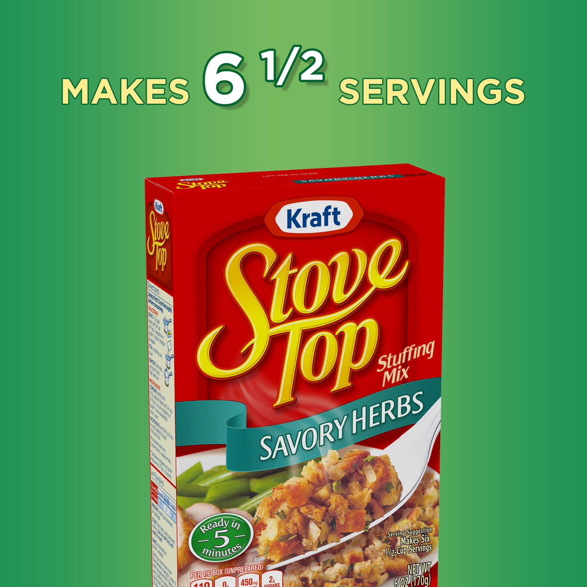 slide 2 of 9, Stove Top Savory Herbs Stuffing Mix, 6 oz