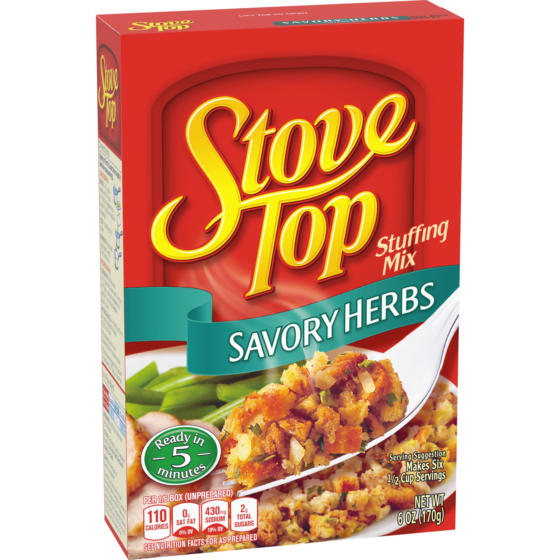 slide 5 of 9, Stove Top Savory Herbs Stuffing Mix, 6 oz