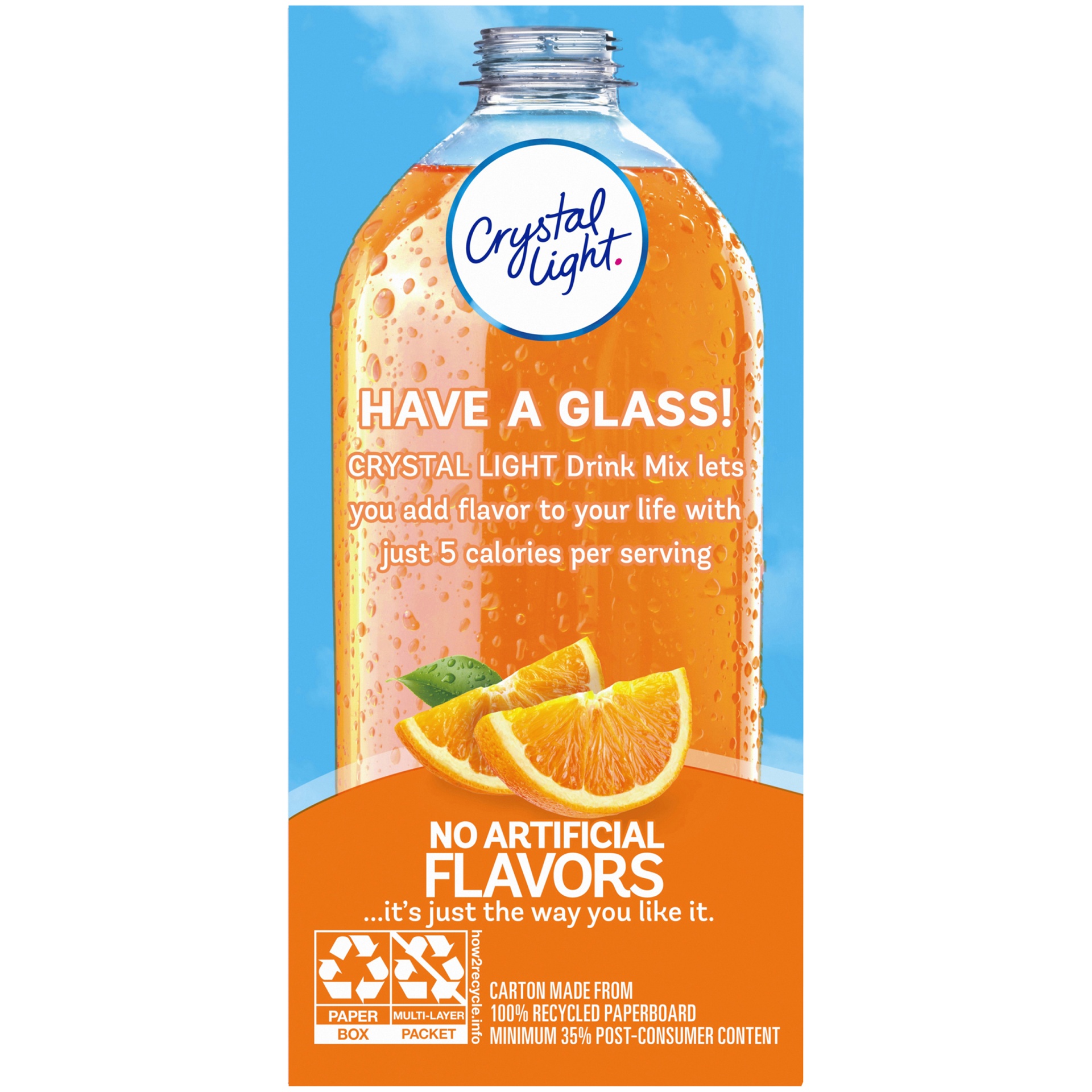 slide 4 of 6, Crystal Light Classic Orange Naturally Flavored Powdered Drink Mix On-the-Go-Packets, 10 ct