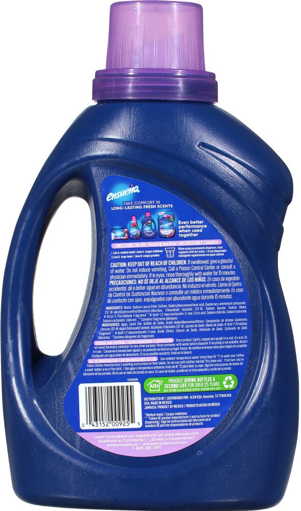 Ensueno 3In1 Formula Violet Bouquet Liquid Laundry Detergent 50 fl oz