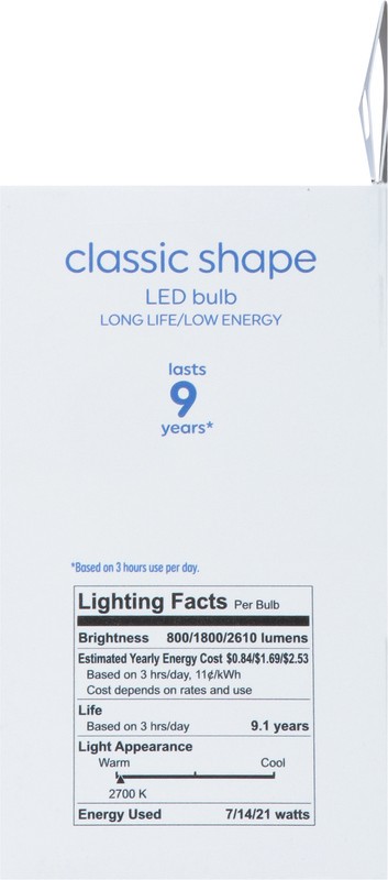 slide 4 of 4, GE LED Soft White Classic Shape Light Bulb 1 ea, 1 ct