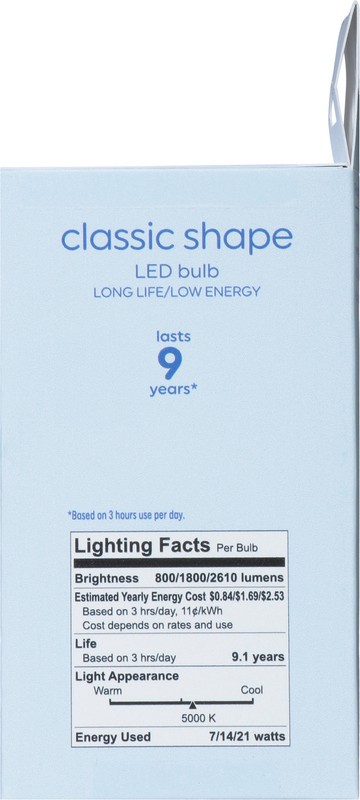slide 3 of 4, GE Classic Shape 3-Way LED A21 Light Bulb - Each, 1 ct