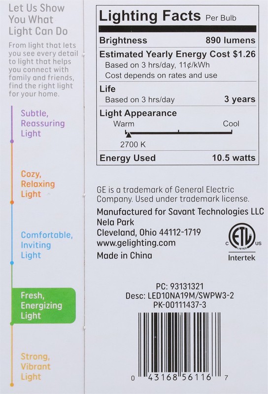 slide 4 of 4, GE 75 Watts Soft White LED Light Bulbs 2 ea, 2 ct