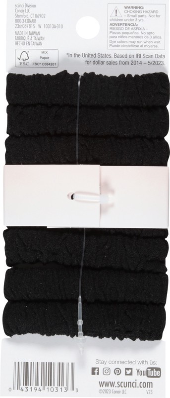 slide 3 of 4, scünci No Damage All Hair Ponytailers 8 ea, 8 ct