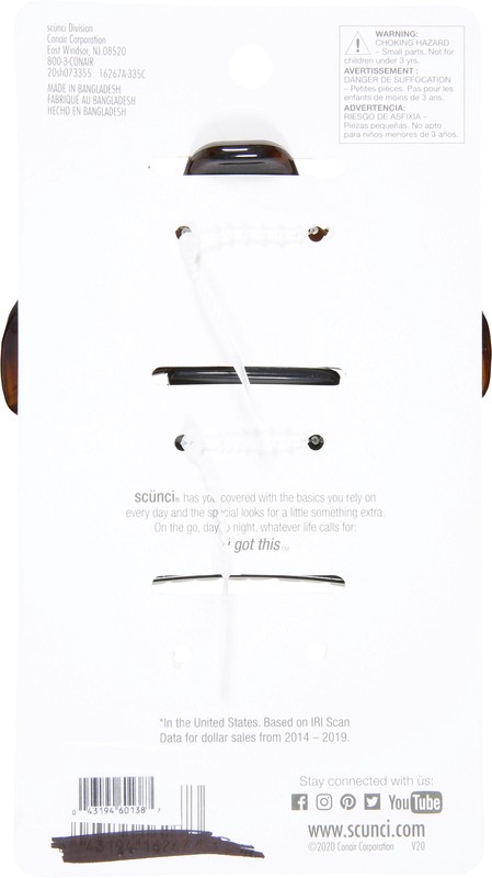 slide 4 of 4, scünci U Got This Jaw Clips 2 ea, 2 ct