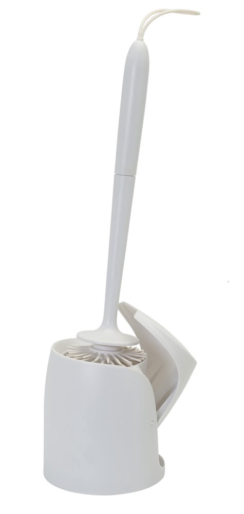slide 1 of 1, Zenna Home Self Close Bowl Brush - White, 1 ct