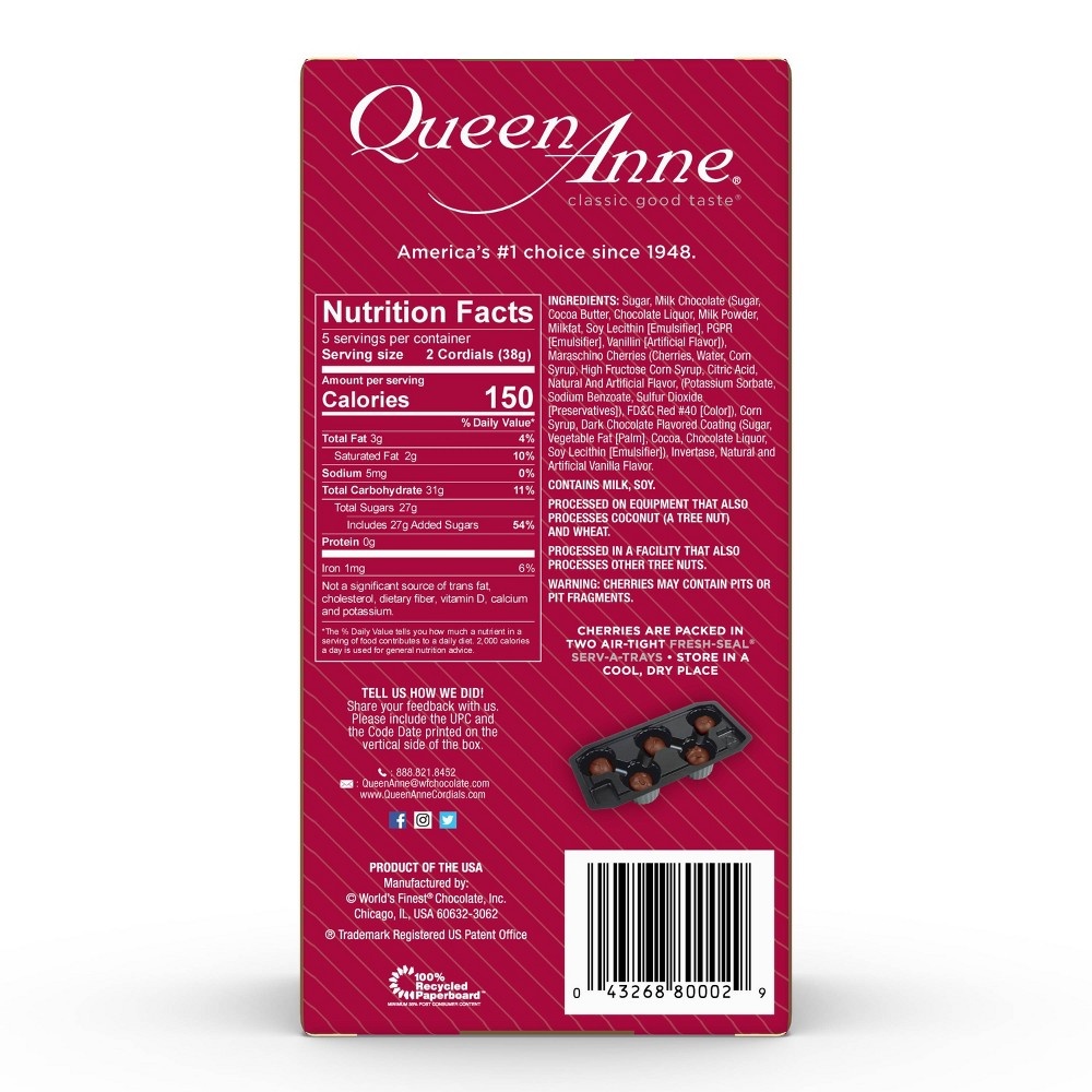 Queen Anne Milk Chocolate Cordial Cherries 6.6 oz Shipt