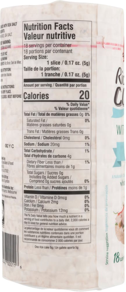 slide 4 of 4, Lieber's Thin Rice Cakes with Sea Salt 18 Each, 18 ct
