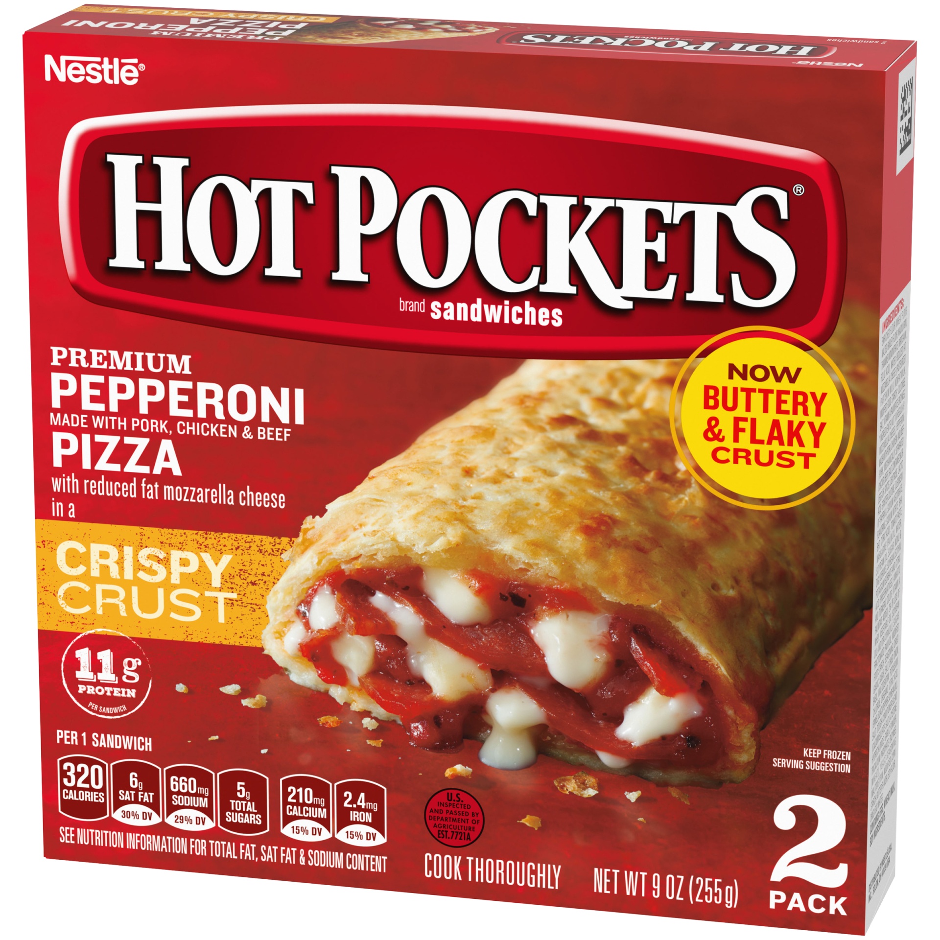 Hot Pockets Frozen Crispy Crust Premium Pepperoni Pizza - 9oz/2ct