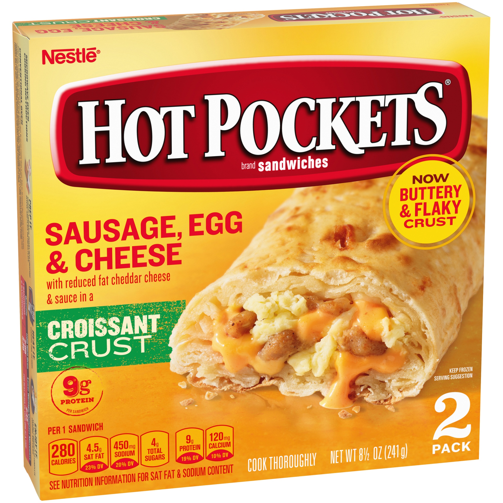 slide 3 of 10, Hot Pocketss Sausage Egg & Cheese, 8.5 oz