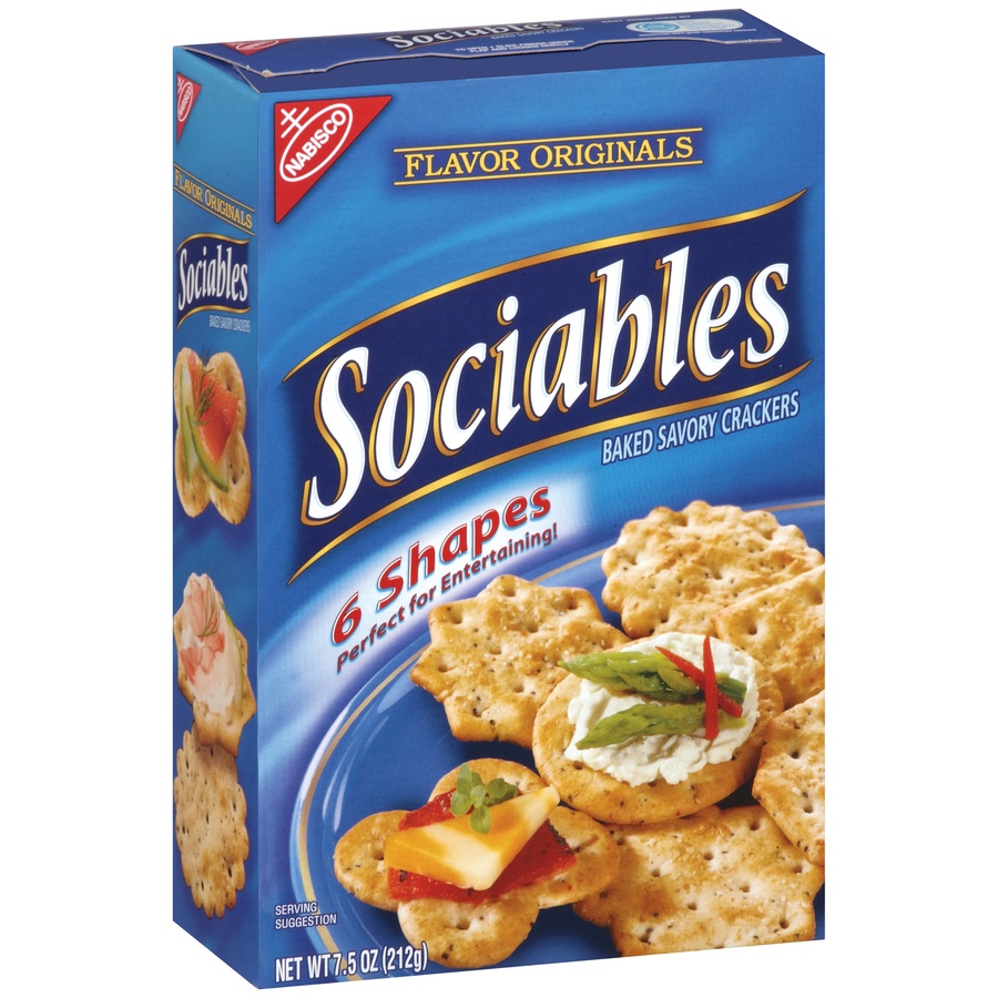 slide 2 of 3, Flavor Originals Sociables Baked Savory Crackers, 7.5 oz