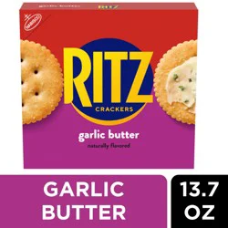 RITZ Garlic Butter Crackers, Snacks for Kids and Adults, Lunch Snacks, 13.7 oz