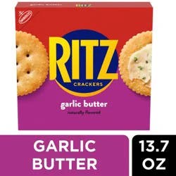 RITZ Garlic Butter Crackers, Snacks for Kids and Adults, Lunch Snacks, 13.7 oz