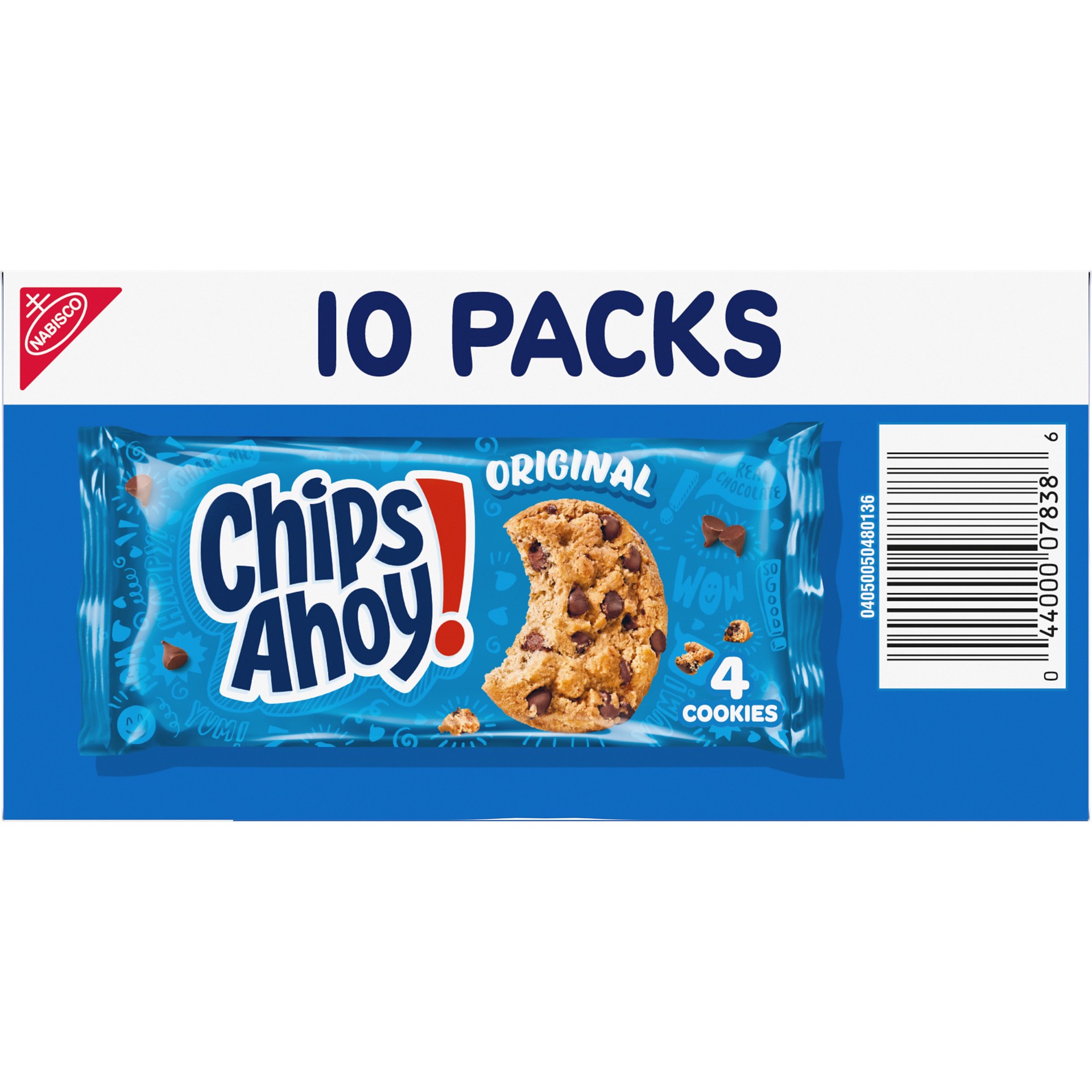 slide 2 of 5, CHIPS AHOY! Original Chocolate Chip Cookies, 10 Snack Packs (4 Cookies Per Pack), 10 ct