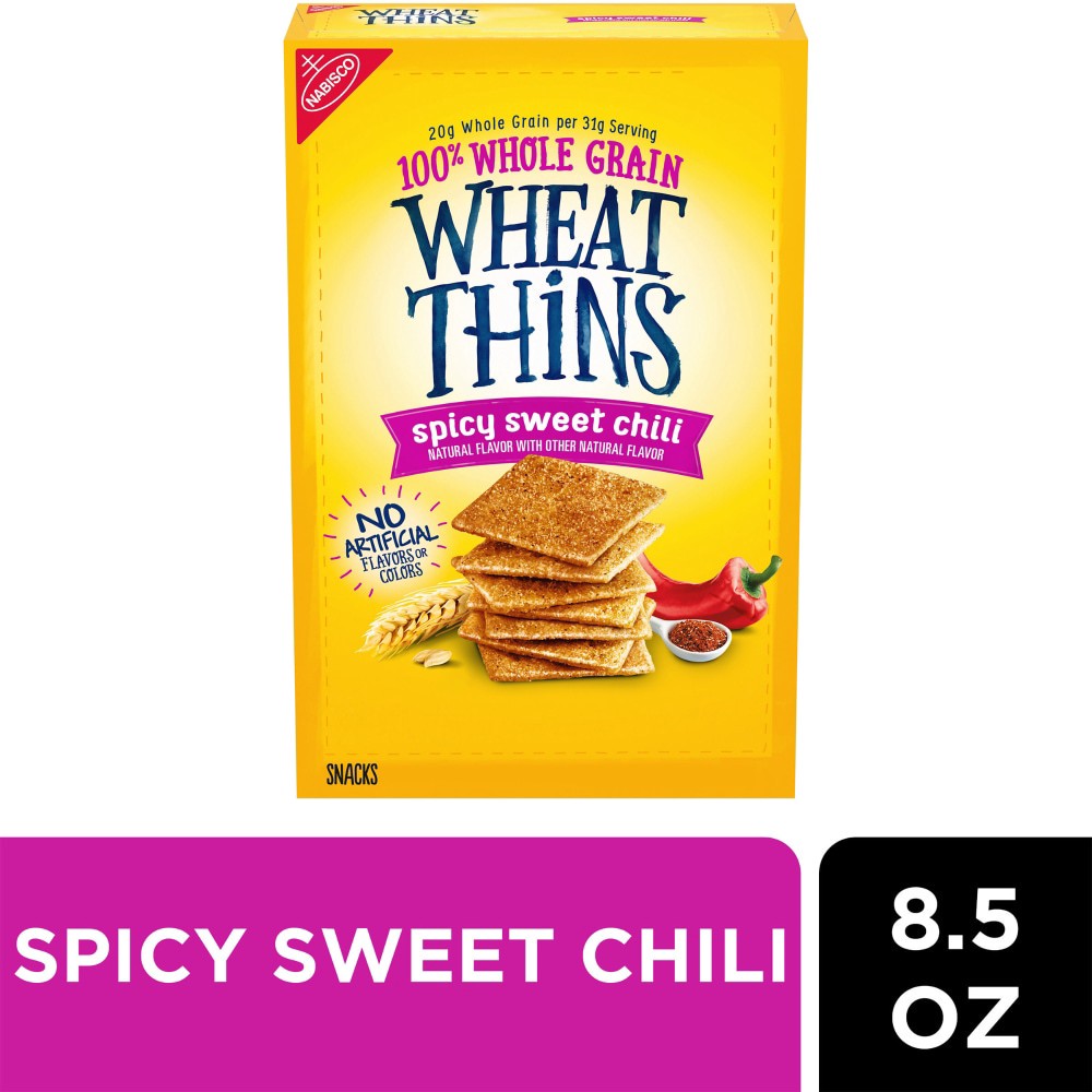 slide 4 of 5, Wheat Thins Spicy Sweet Chili Snacks, Whole Grain Wheat Crackers, Snack Crackers, 8.5 oz, 8.5 oz