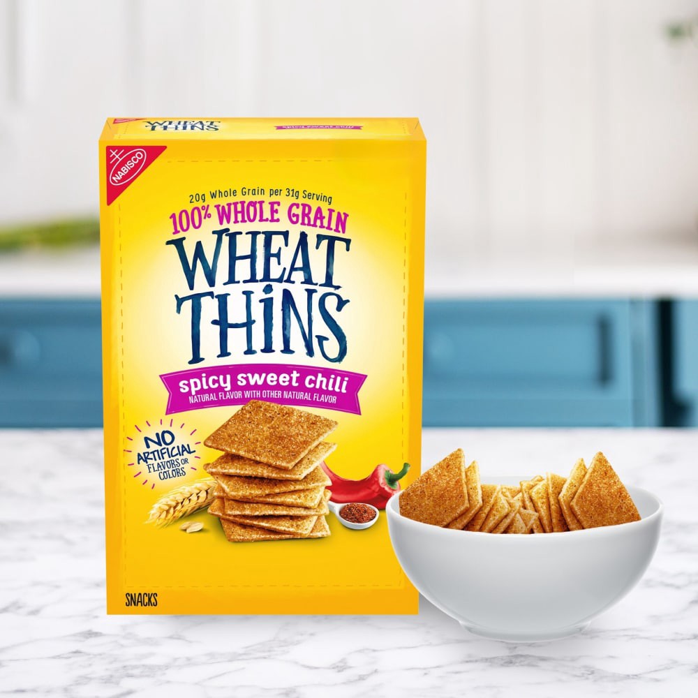 slide 2 of 5, Wheat Thins Spicy Sweet Chili Snacks, Whole Grain Wheat Crackers, Snack Crackers, 8.5 oz, 8.5 oz