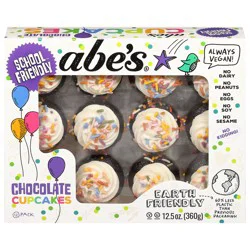 Abe's School Friendly Chocolate Cupcakes 12 Pack