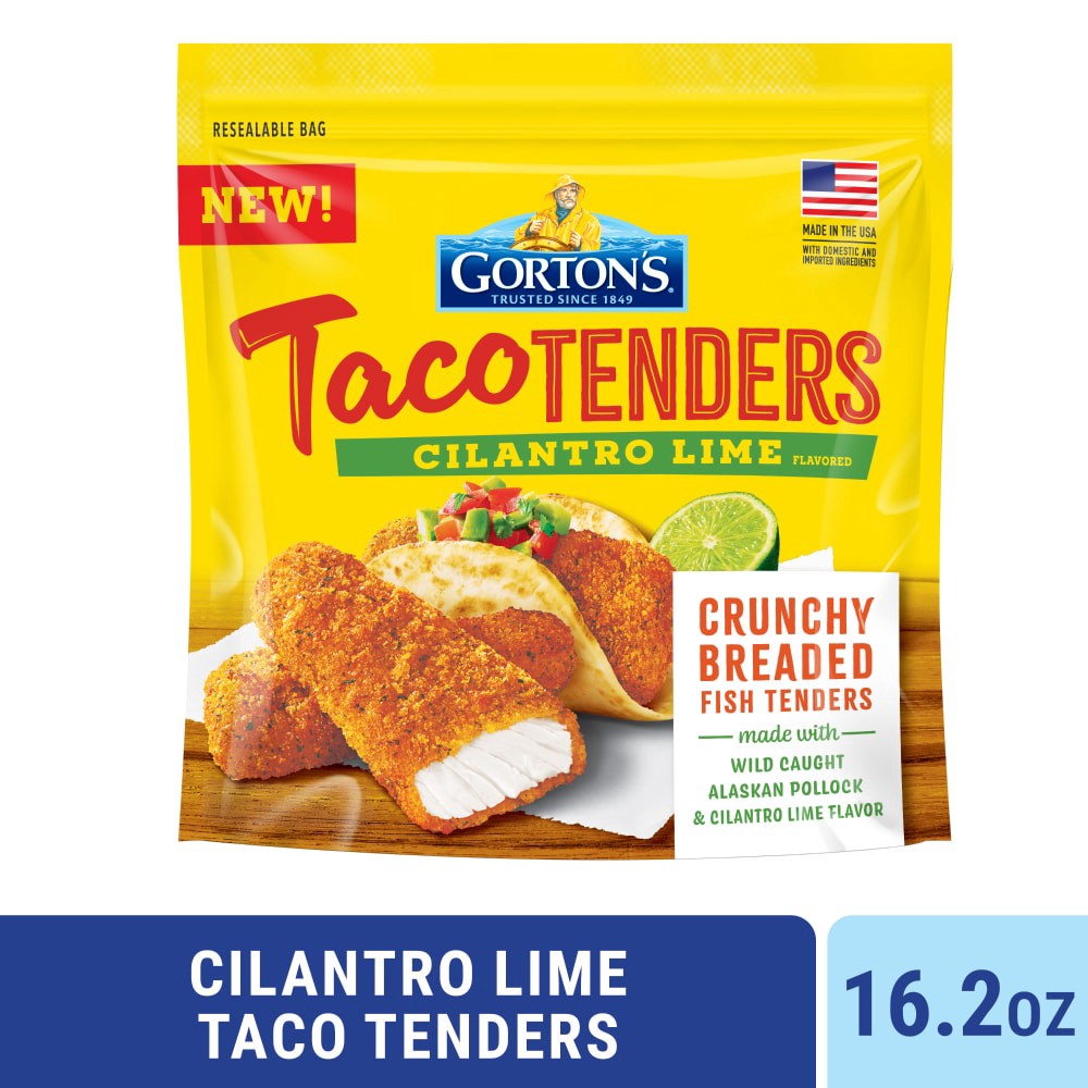slide 5 of 6, Gorton's Cilantro Lime Crunchy Breaded Taco Fish Tenders, 16.2 oz