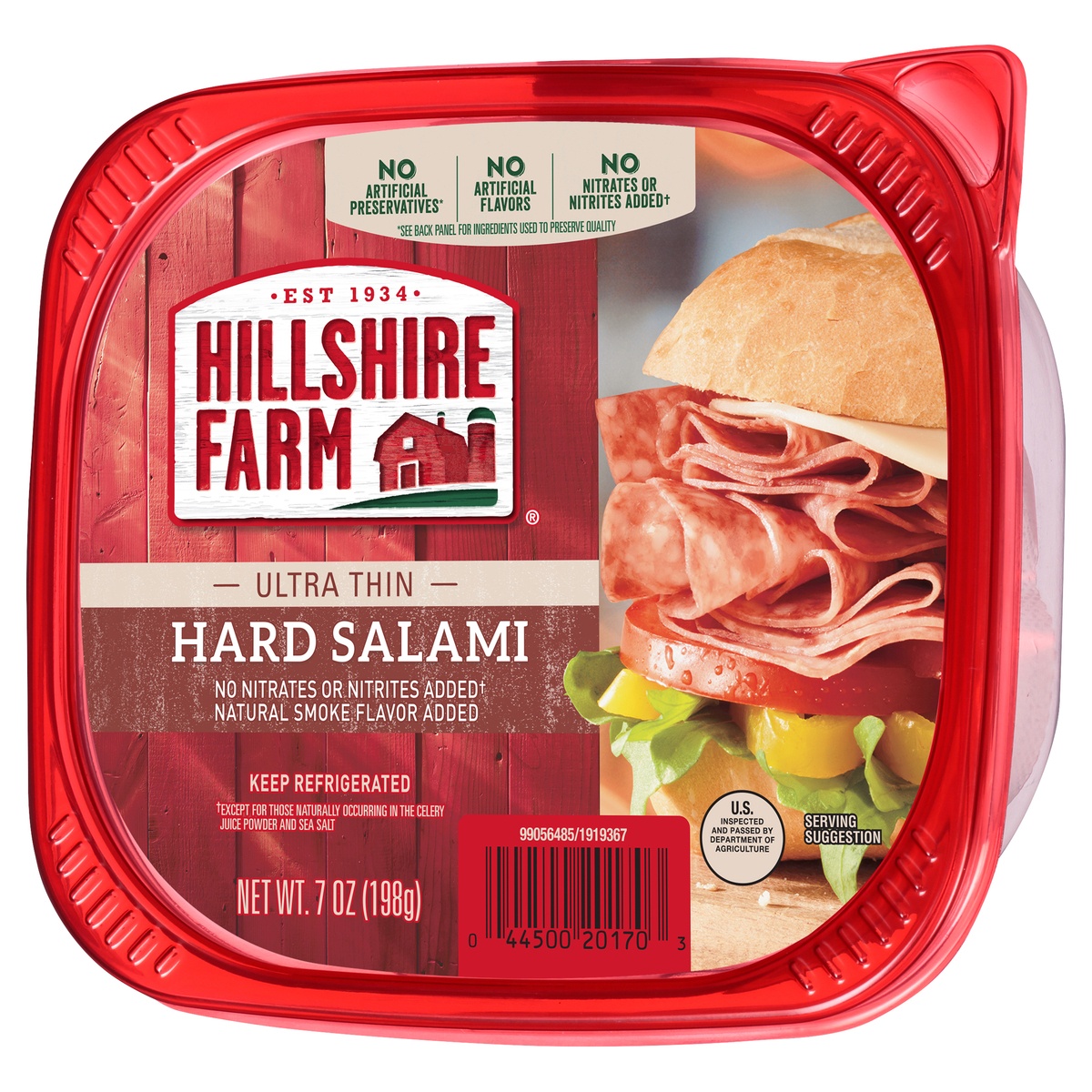 slide 2 of 5, Hillshire Farm Ultra Thin Uncured Hard Salami, 7 oz., 198.45 g