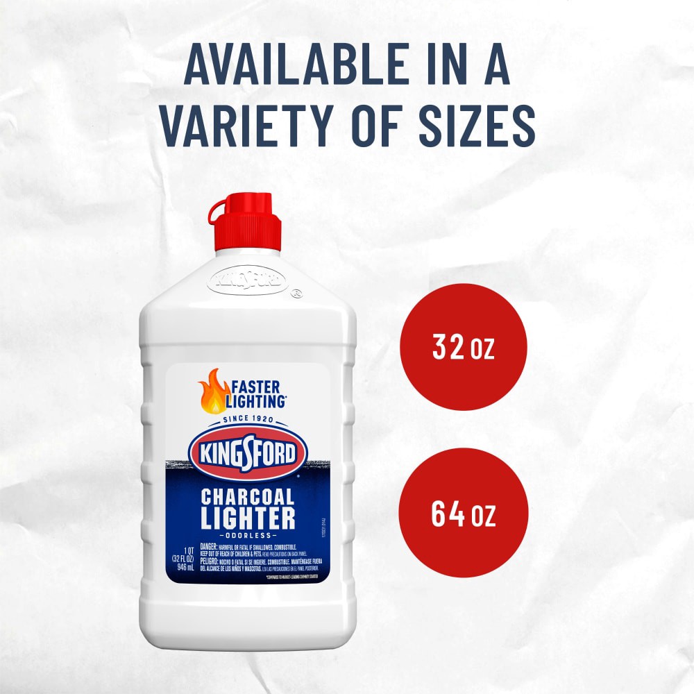 slide 3 of 6, Kingsford Odorless Charcoal Lighter Fluid, 1 qt
