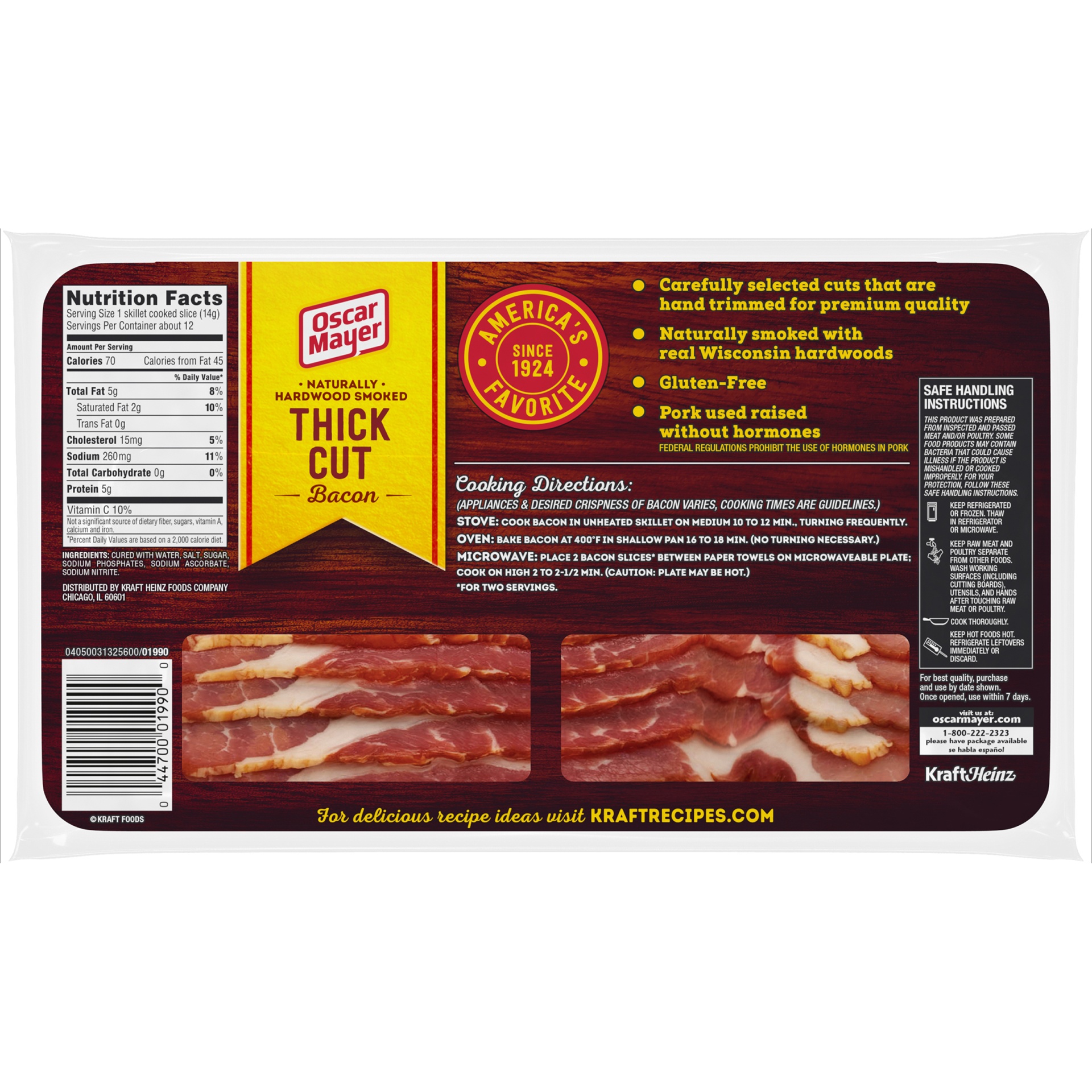 Oscar Mayer Naturally Hardwood Smoked Thick Cut Bacon