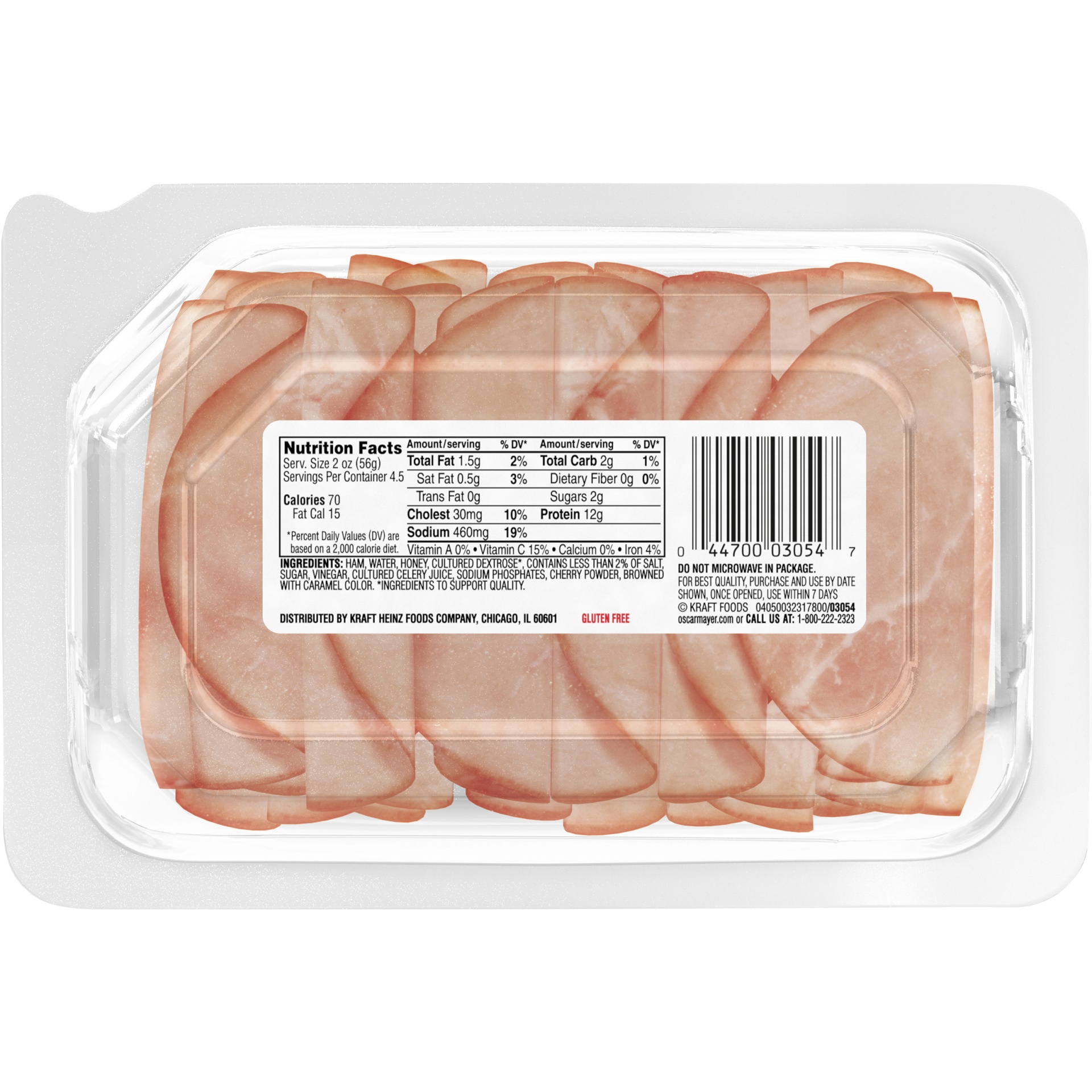 slide 5 of 12, Oscar Mayer Deli Fresh Honey Uncured Ham Sliced Lunch Meat Tray, 9 oz