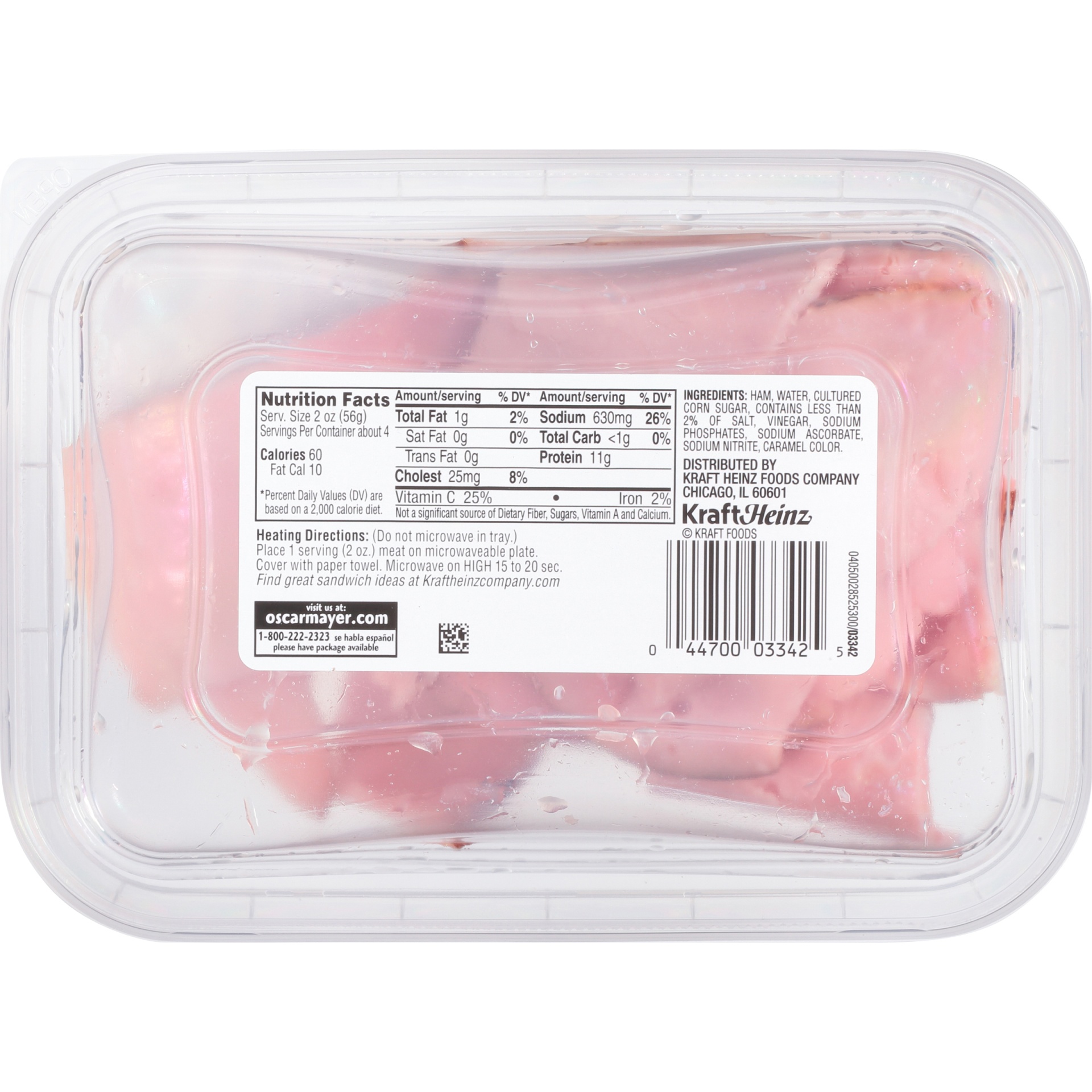 slide 6 of 8, Oscar Mayer Carving Board Slow Cooked Ham Sliced Lunch Meat Tray, 7.5 oz