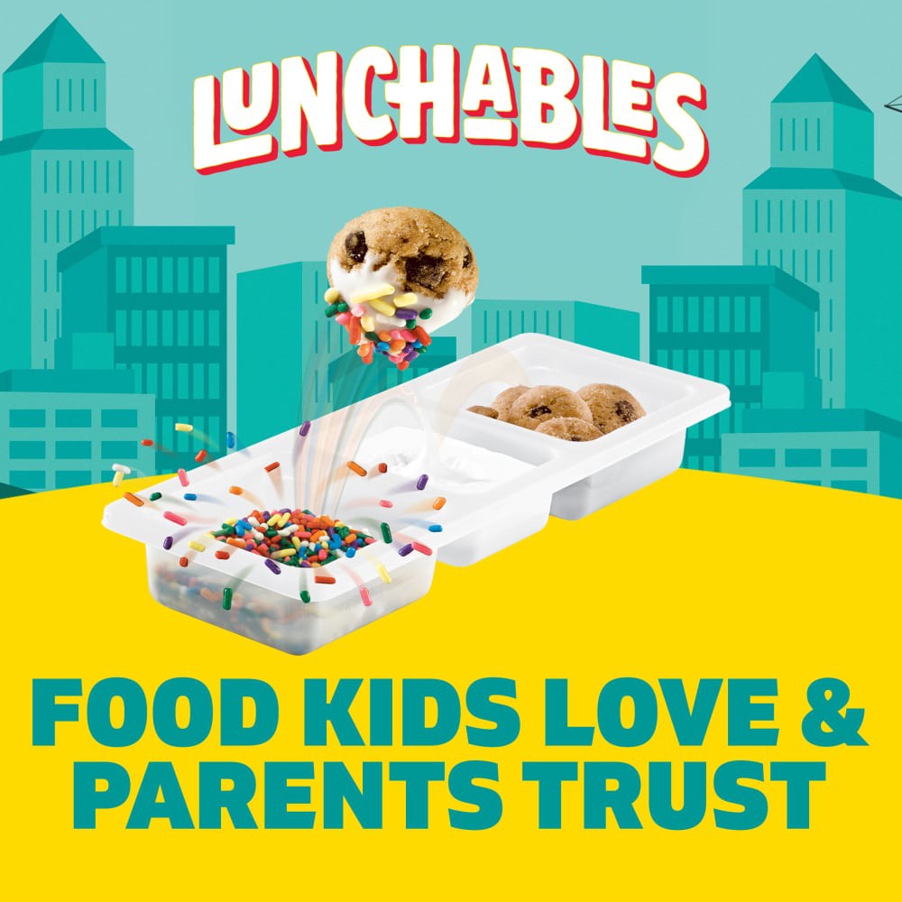 slide 5 of 6, Lunchables Cookie Dunks with Mini Chocolate Chip Cookies, Marshmallow Creme and Sprinkles 1.95 oz Tray, 1.95 oz