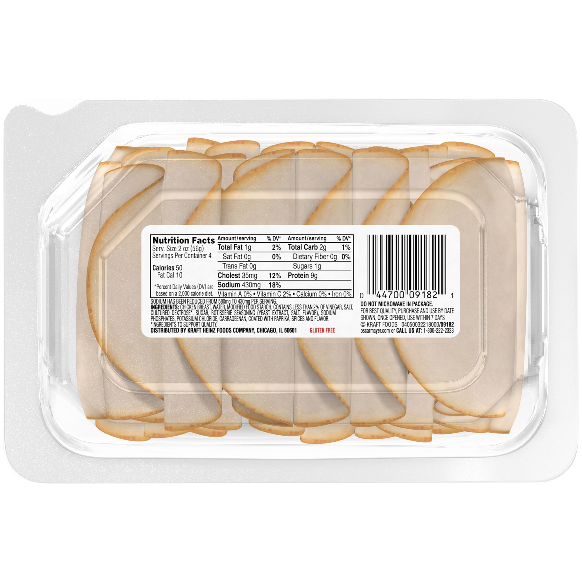 Oscar Mayer Deli Fresh Rotisserie Seasoned Chicken Breast Coated With ...