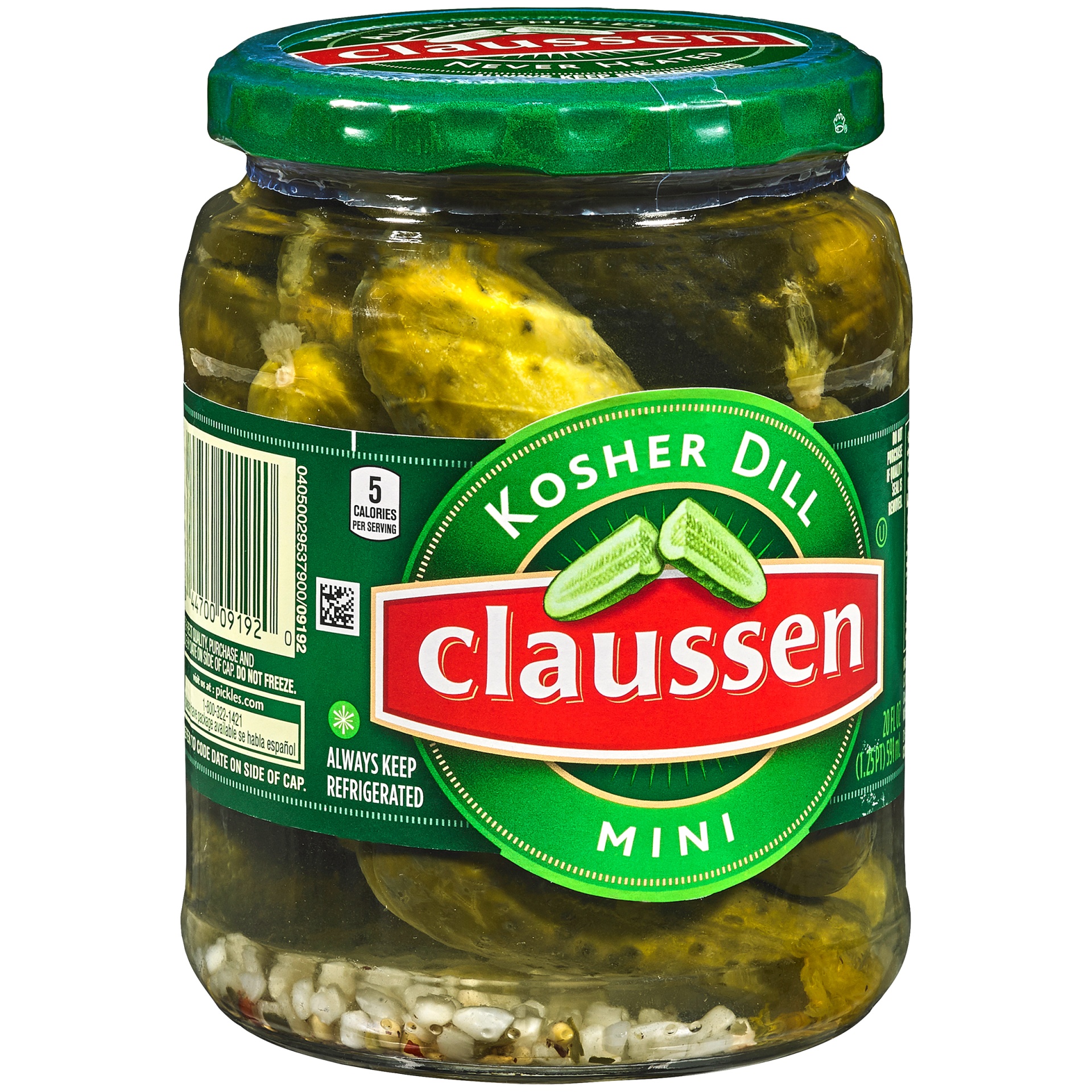 slide 4 of 8, Claussen Kosher Dill Mini Pickles Jar, 20 oz