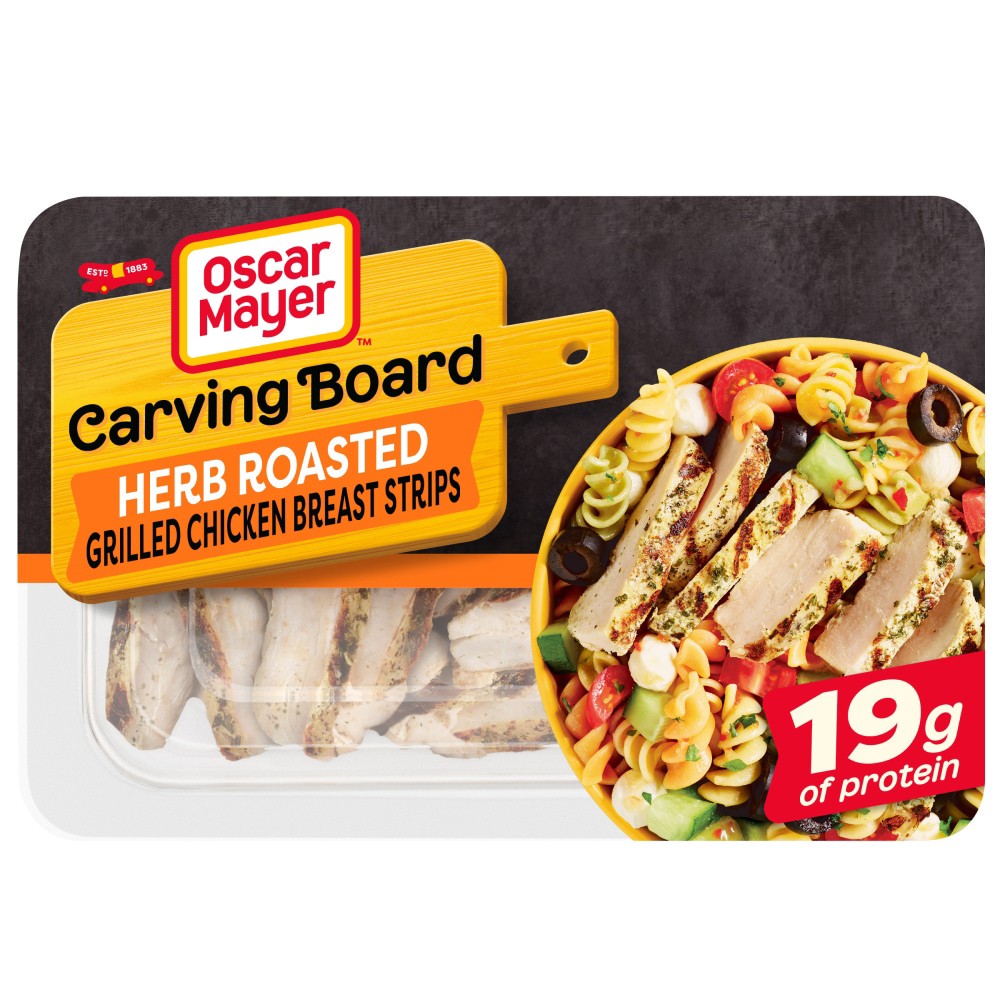 slide 5 of 6, Oscar Mayer Carving Board Herb Roasted Grilled Chicken Breast Strips, 6 oz Pack, 6 oz