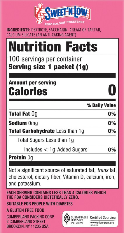 slide 2 of 5, Sweet'N Low Zero Calorie Sweetener 100 ct Box, 100 ct