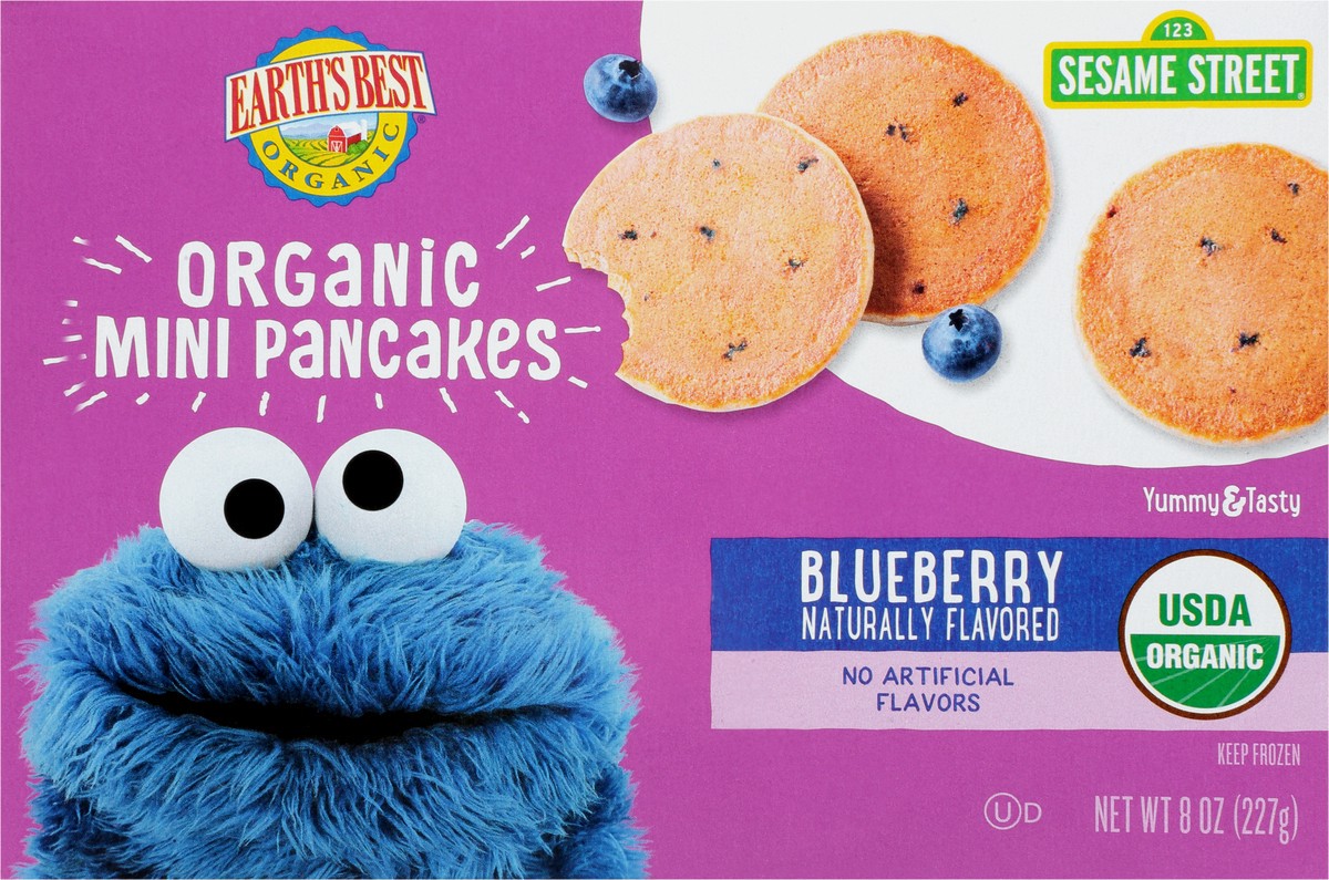 slide 2 of 11, Earth's Best Organic Blueberry Mini Pancakes 8 oz. Box, 8 oz