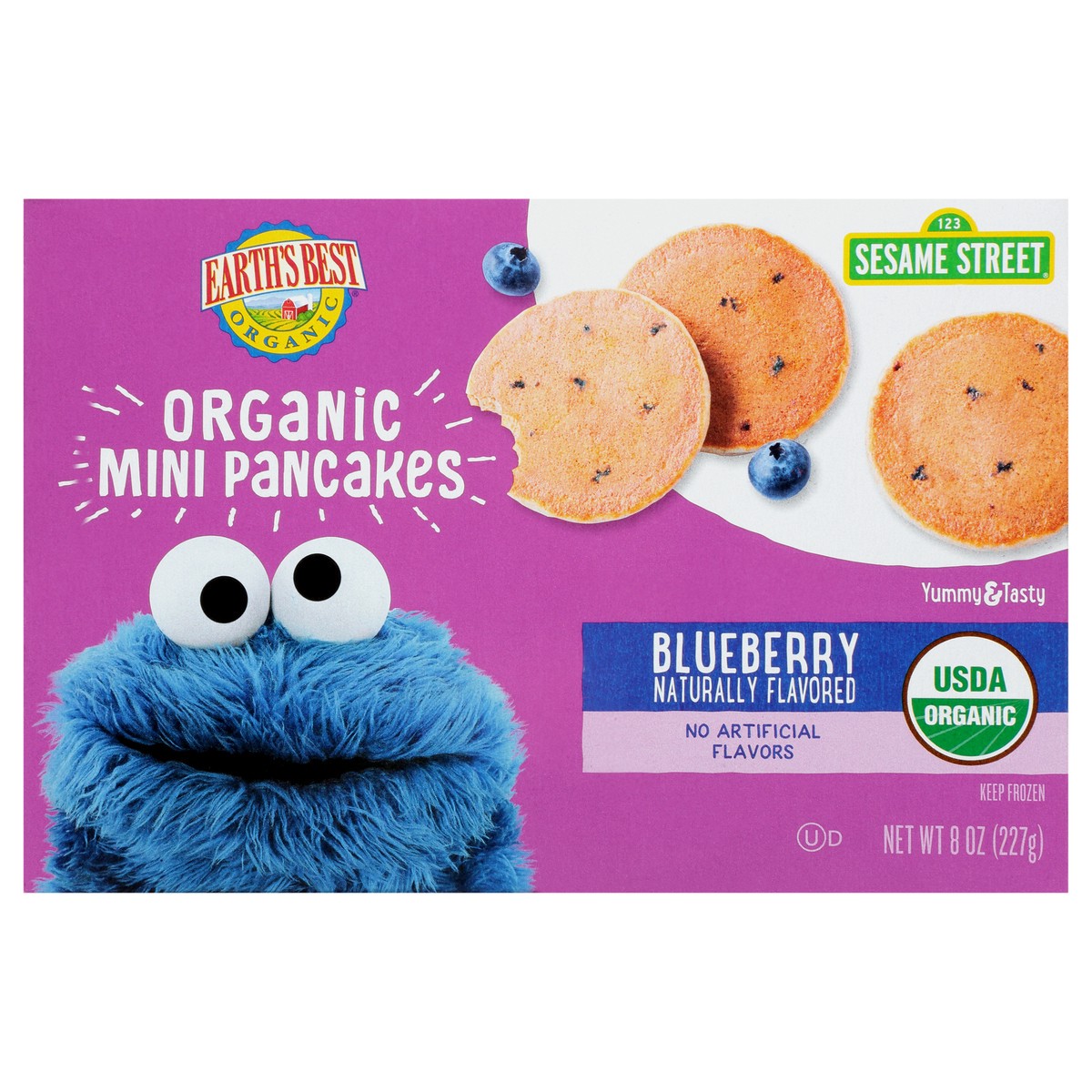 slide 1 of 11, Earth's Best Organic Blueberry Mini Pancakes 8 oz. Box, 8 oz