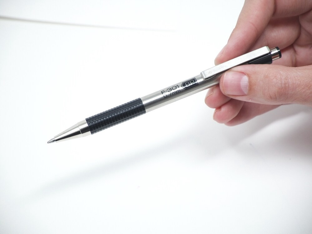 slide 3 of 5, Zebra Grip F-301 Ball Point Pen Black, 1 ct