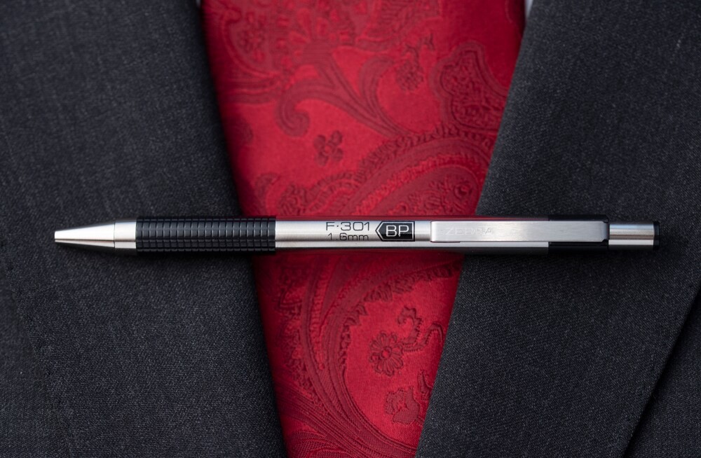 slide 4 of 5, Zebra Grip F-301 Ball Point Pen Black, 1 ct