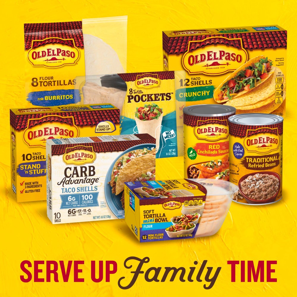 slide 4 of 6, Old El Paso Carb Advantage Crunchy Taco Shells 10 Count 4.6 Ounces, 4.6 oz