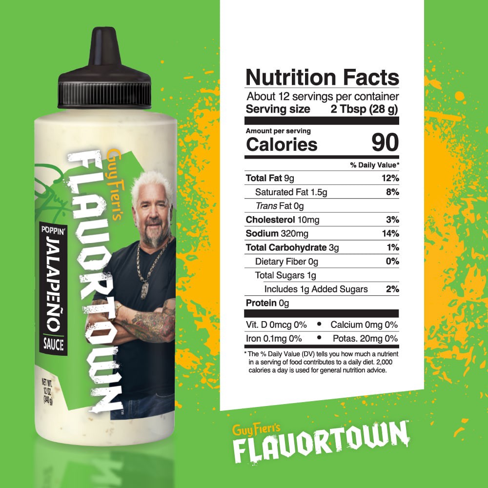 slide 4 of 5, Guy Fieri's Flavortown Poppin' Jalapeno Sauce 12 oz, 12 oz
