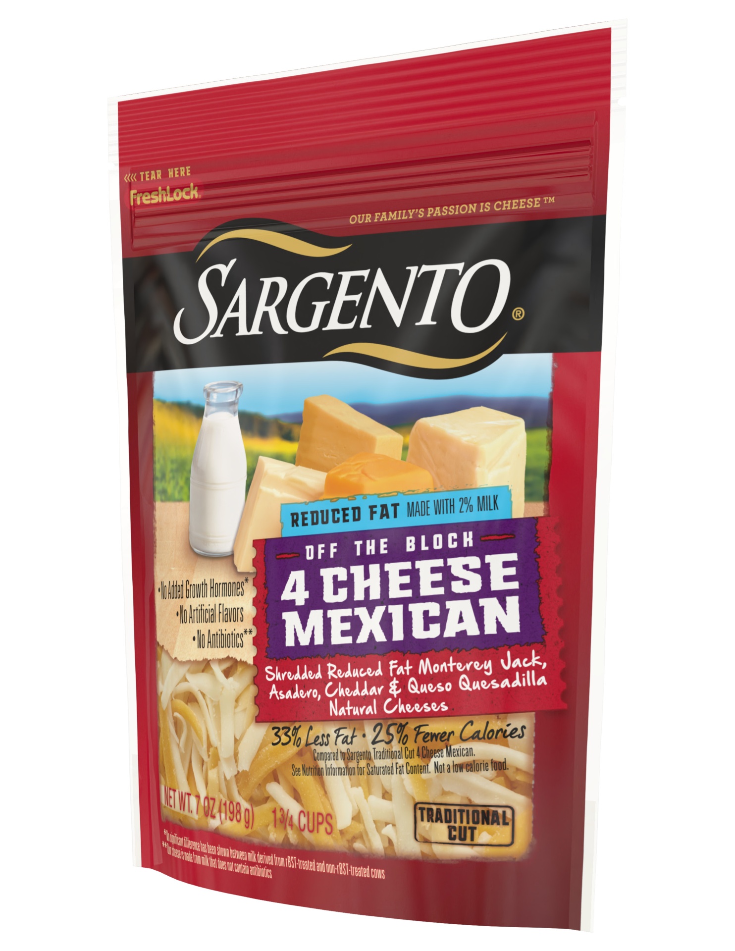 Sargento Reduced Fat 4 Cheese Mexican Shredded Cheese 8 oz
