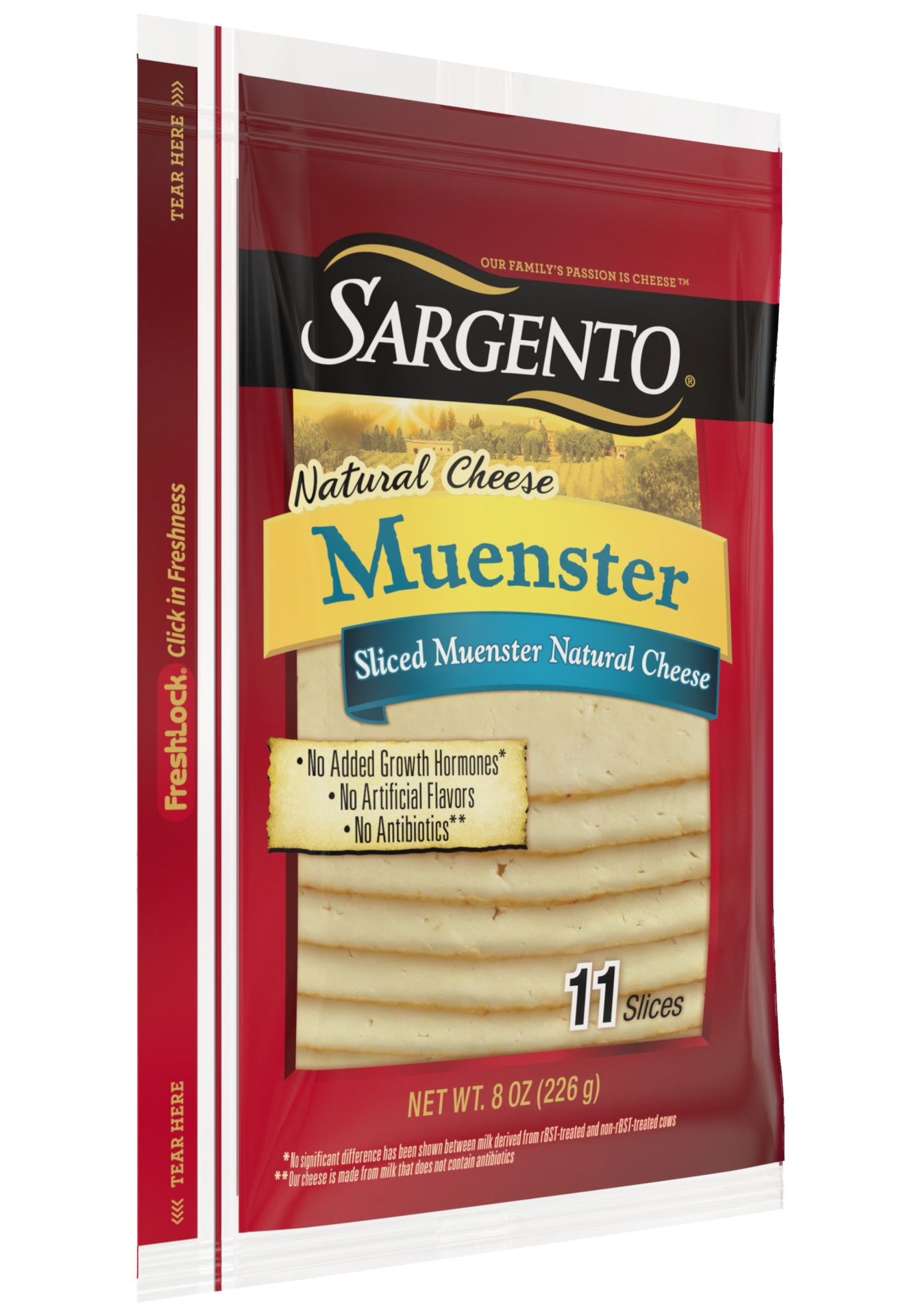 slide 3 of 7, Sargento Natural Muenster Deli-Style Sliced Cheese, 11 ct