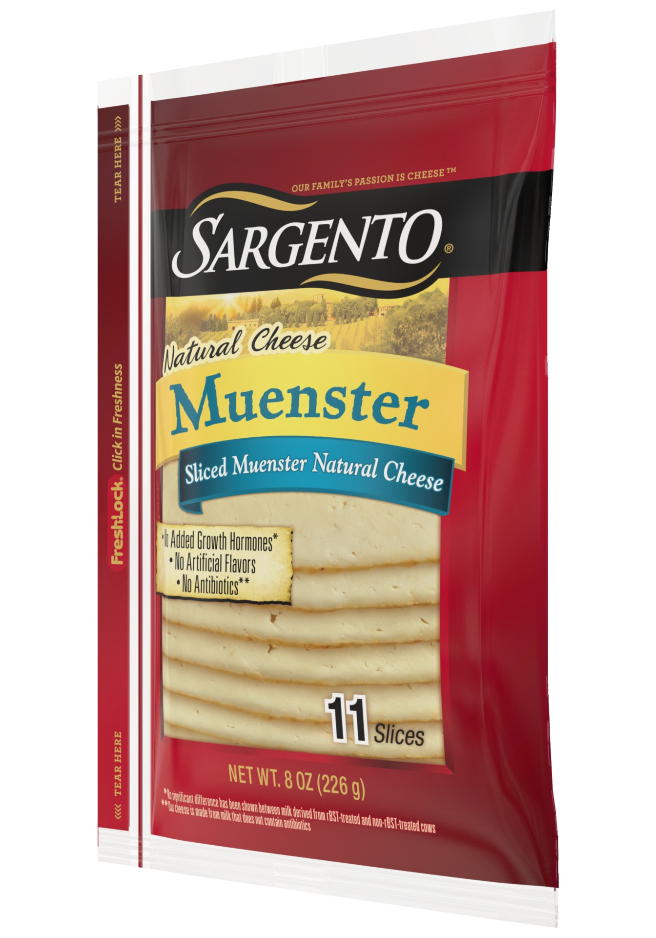 slide 4 of 7, Sargento Natural Muenster Deli-Style Sliced Cheese, 11 ct