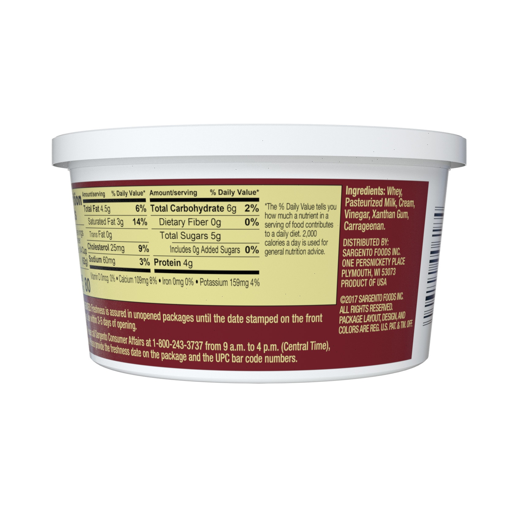 slide 4 of 6, Sargento Whole Milk Ricotta Natural Cheese, 15 oz., 15 oz