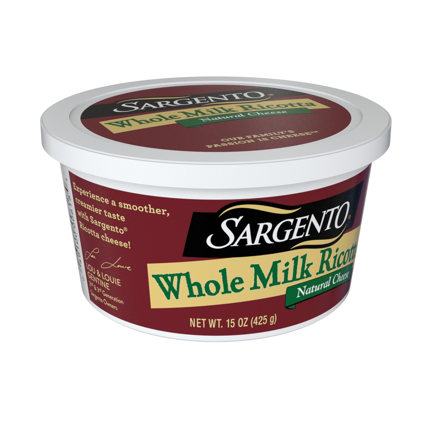 slide 2 of 6, Sargento Whole Milk Ricotta Natural Cheese, 15 oz., 15 oz