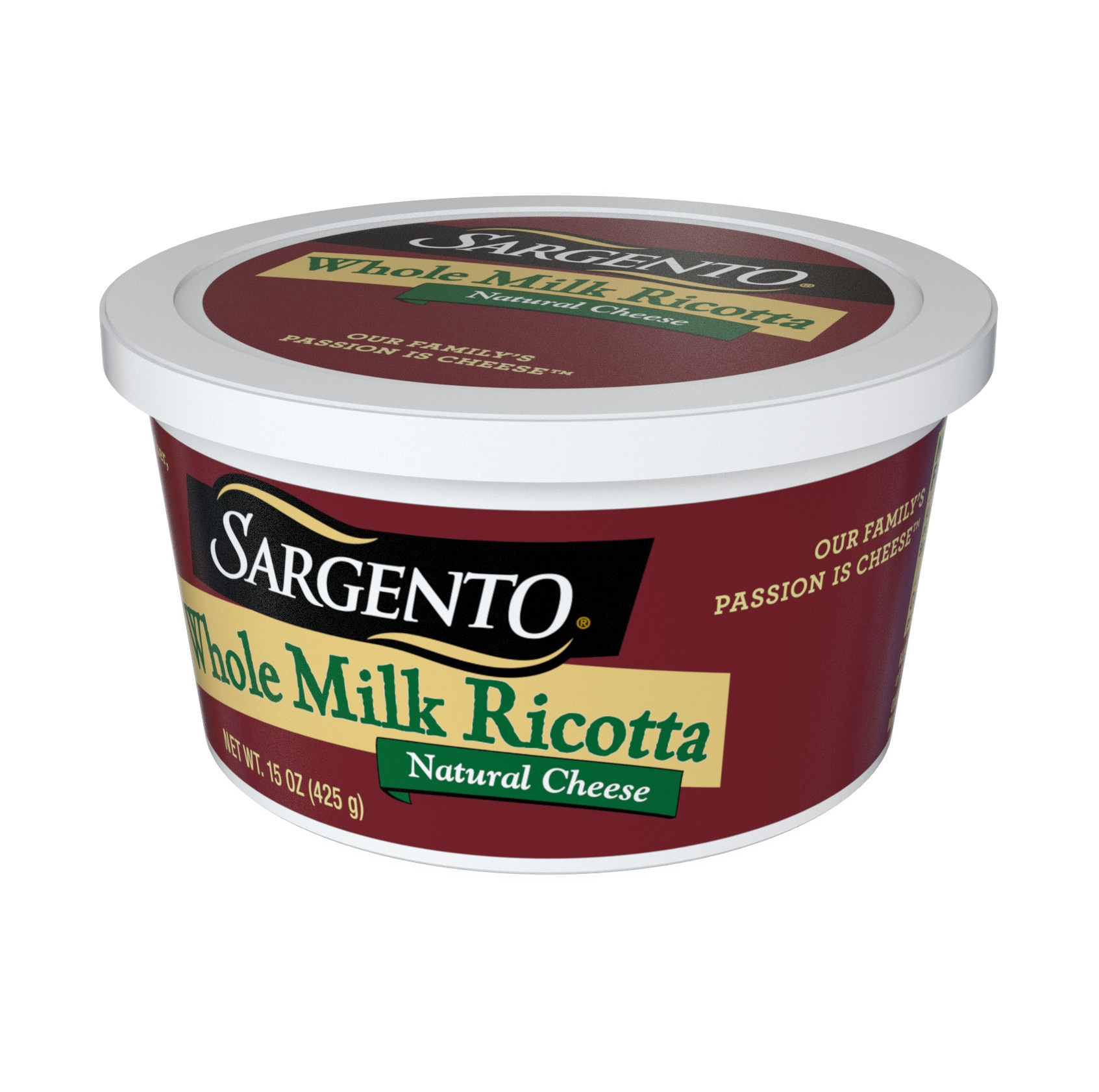 slide 5 of 6, Sargento Whole Milk Ricotta Natural Cheese, 15 oz., 15 oz