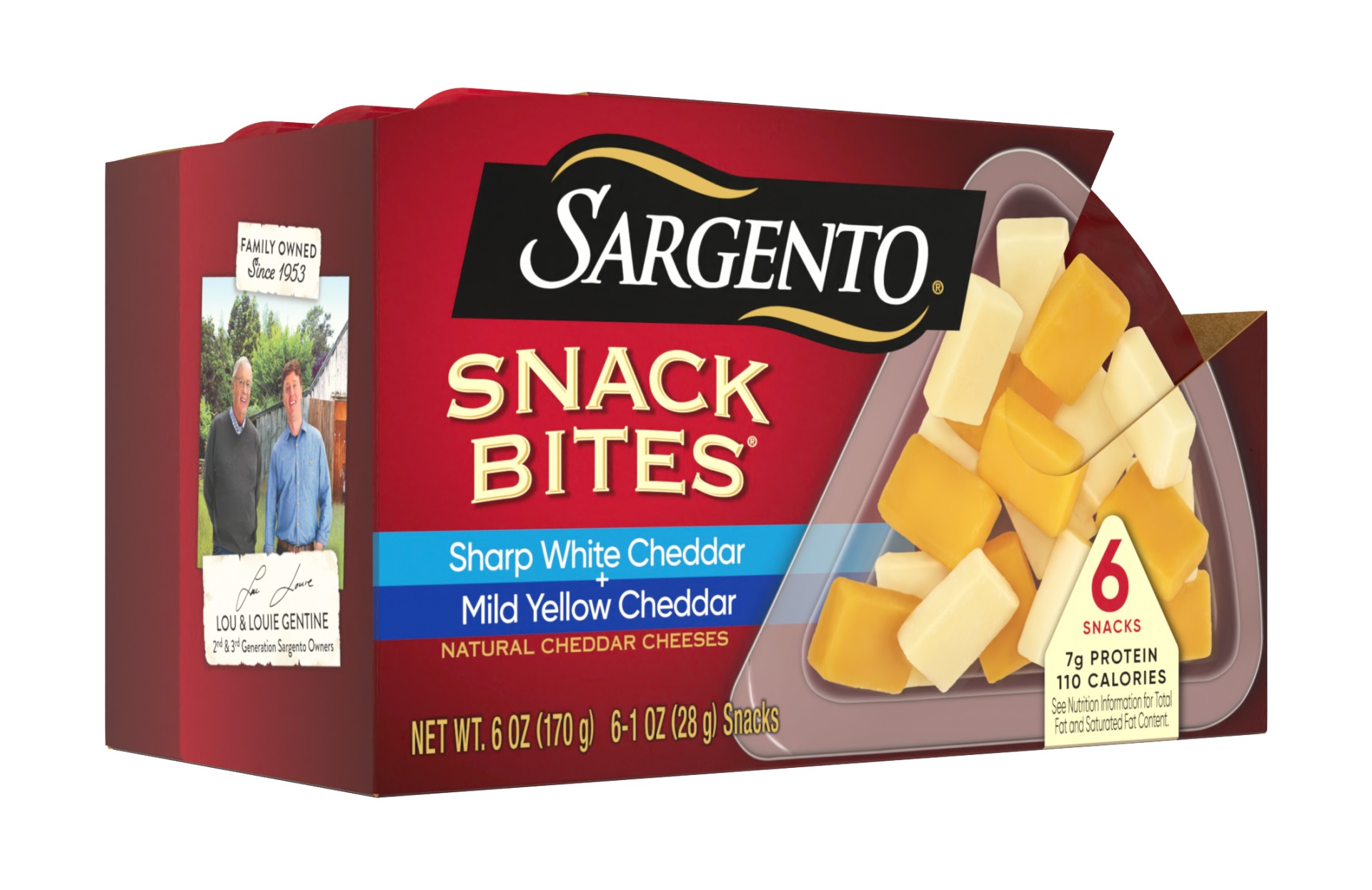 slide 3 of 7, Sargento Sharp White Cheddar & Mild Cheddar Cheese Snack Bites, 6 oz