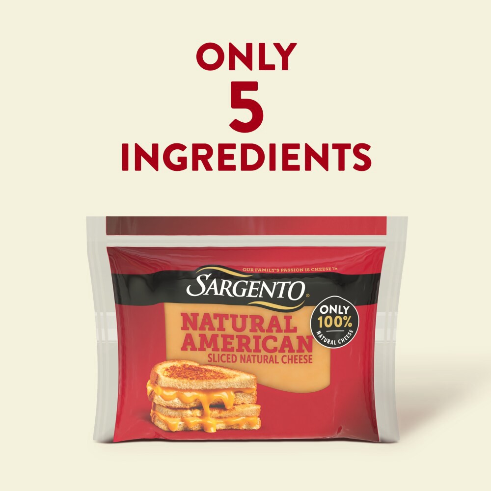 slide 4 of 5, Sargento® Natural American Sliced Cheese, 12 slices / 8 oz