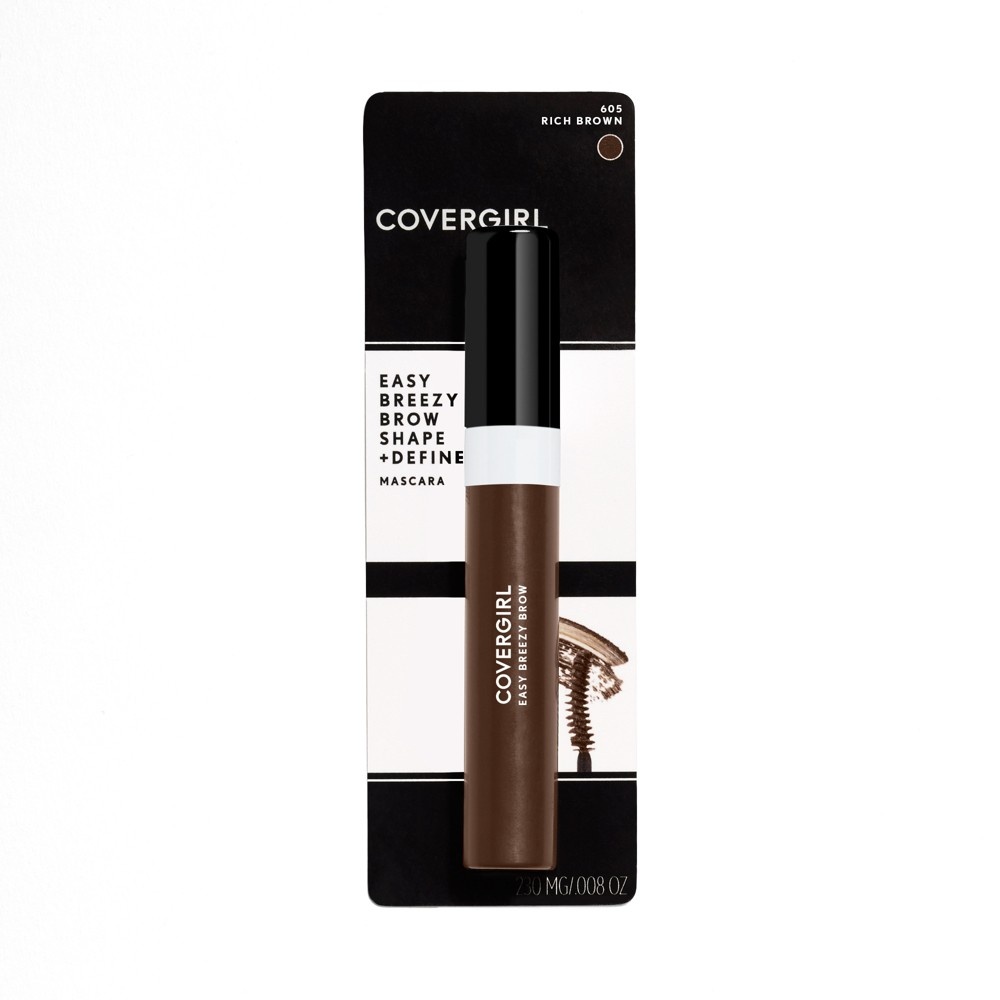 slide 6 of 9, Covergirl Easy Breezy Brow Shape Define - 605 Rich Brown, 0.024 fl oz