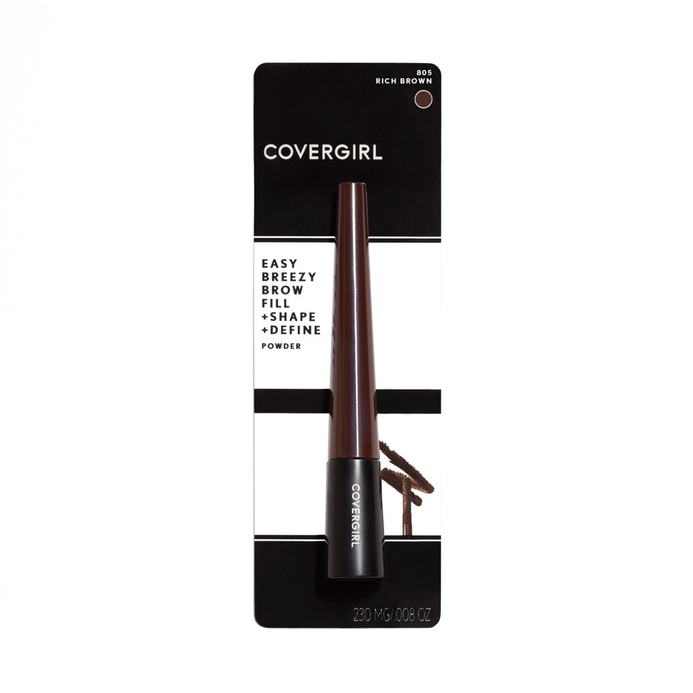 slide 8 of 9, Covergirl Easy Breezy Brow Powder - 805 Rich Brown, 0.024 oz